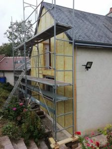 isolation thermique des murs par l'extérieur à Loir en Vallée (72) avec bardage Sivalbp