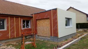 extension isolation garage epuisay couetron au perche vendomois biosourcé bardage bois