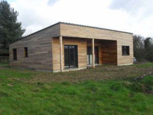 maison bois le temple monopente red cedar